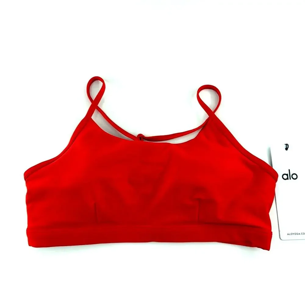 Alo Yoga Airlift Intrigue Bra Bright Red Size L